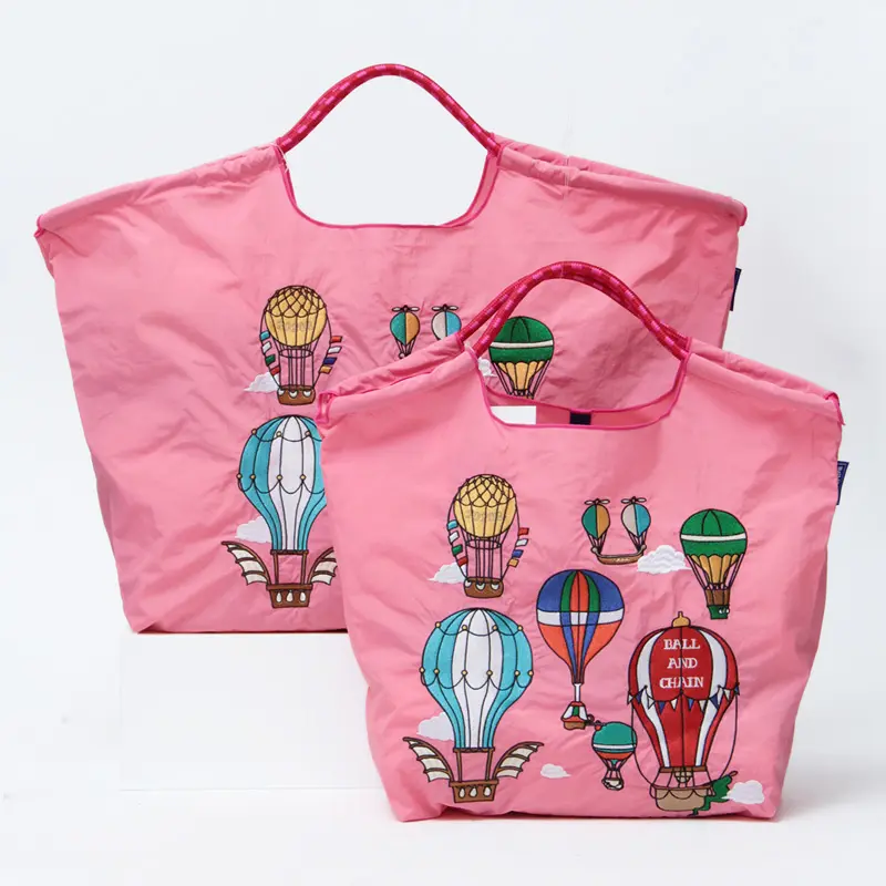 BALL＆CHAIN ボールアンドチェーン BALOONS(バルーンズ) エコバッグ (M) (L) ライトピンク