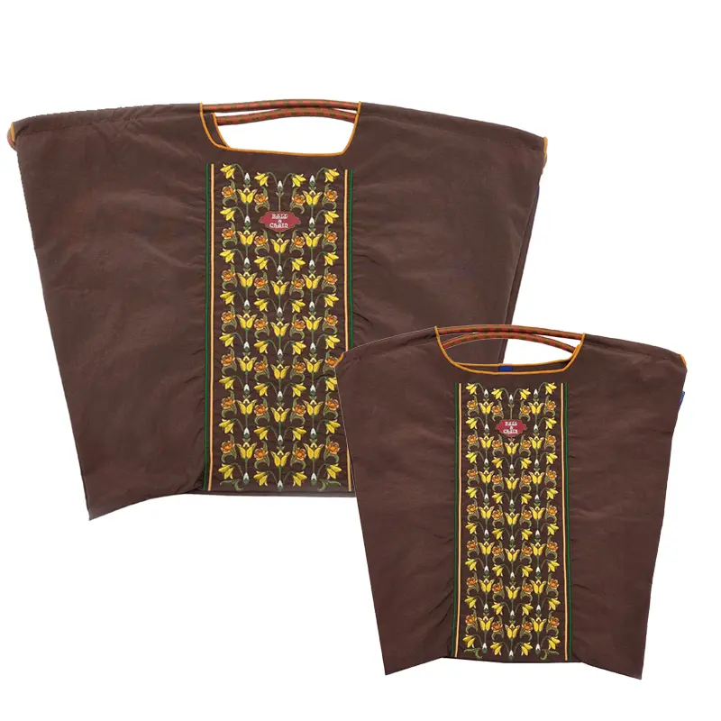 BALL＆CHAIN ボールアンドチェーン FLOWER LINE Ⅱ(フラワーライン) エコバッグ (M) (L) チョコ