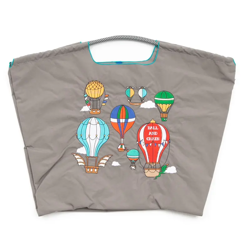 BALL＆CHAIN ボールアンドチェーン BALOONS (バルーンズ) エコバッグ (M) (L) グレー L
