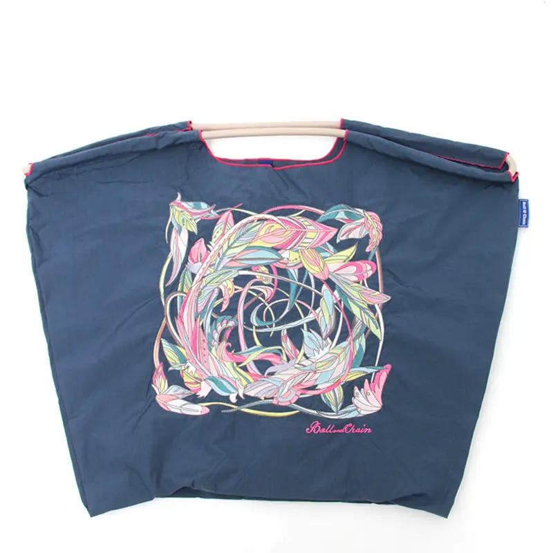 BALL＆CHAIN ボールアンドチェーン FETHER(フェザー) エコバッグ (M) (L) ネイビー L