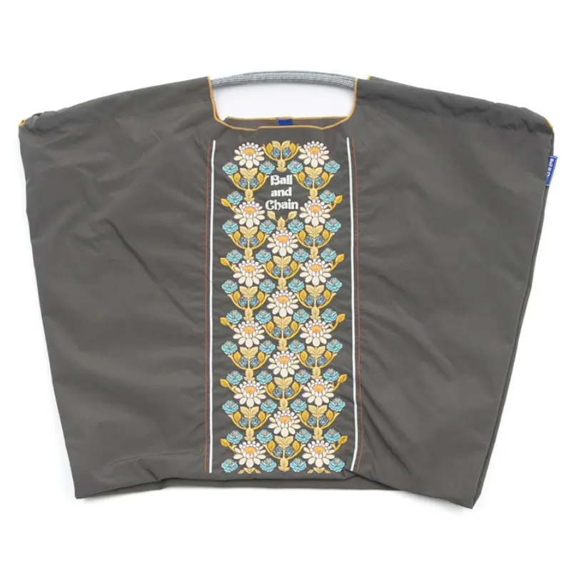BALL＆CHAIN ボールアンドチェーン FLOWER LINE(フラワーライン) エコバッグ (M) (L) チャコールグレー L