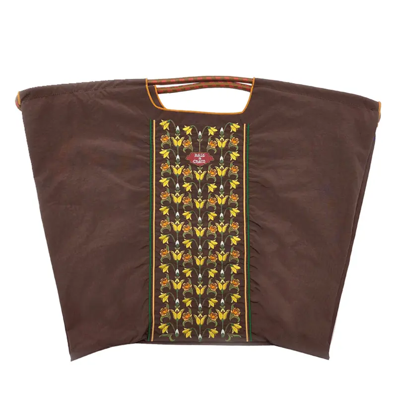 BALL＆CHAIN ボールアンドチェーン FLOWER LINE Ⅱ(フラワーライン) エコバッグ (M) (L) チョコ L