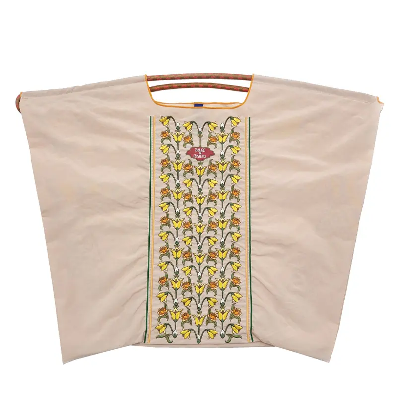 BALL＆CHAIN ボールアンドチェーン FLOWER LINE Ⅱ(フラワーライン) エコバッグ (M) (L) ベージュ L
