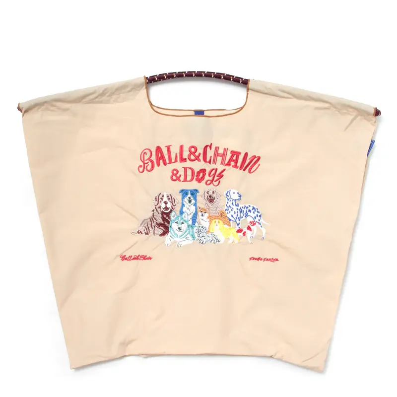 BALL＆CHAIN ボールアンドチェーン SHOGO SEKINE（ショウゴセキネ） Ball&Chain&Dog エコバッグ (M) (L) S.BEIGE L