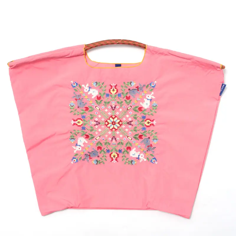 BALL＆CHAIN ボールアンドチェーン WITH FLOWER（ウィズフラワー） エコバッグ (M) (L) ライトピンク L