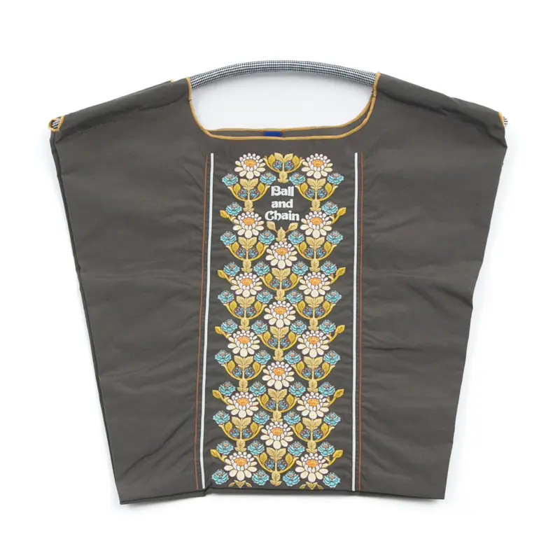 BALL＆CHAIN ボールアンドチェーン FLOWER LINE(フラワーライン) エコバッグ (M) (L) チャコールグレー M