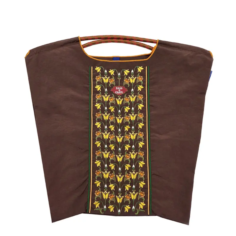 BALL＆CHAIN ボールアンドチェーン FLOWER LINE Ⅱ(フラワーライン) エコバッグ (M) (L) チョコ M