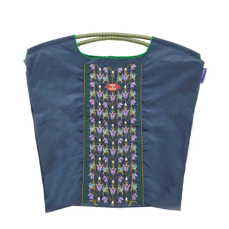 BALL＆CHAIN ボールアンドチェーン FLOWER LINE Ⅱ(フラワーライン) エコバッグ (M) (L) ネイビー M