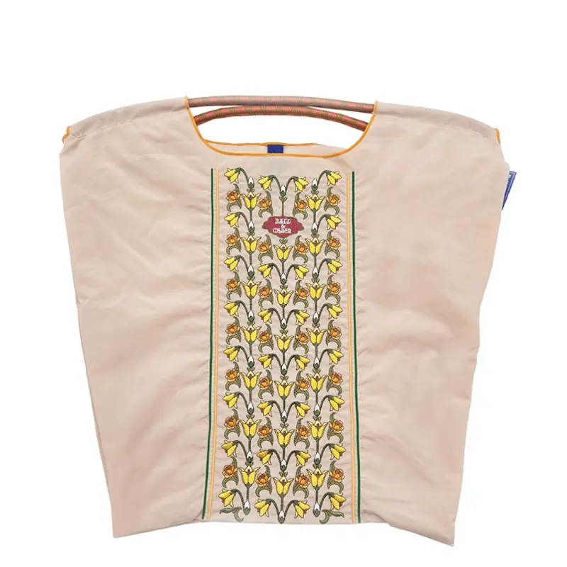 BALL＆CHAIN ボールアンドチェーン FLOWER LINE Ⅱ(フラワーライン) エコバッグ (M) (L) ベージュ M