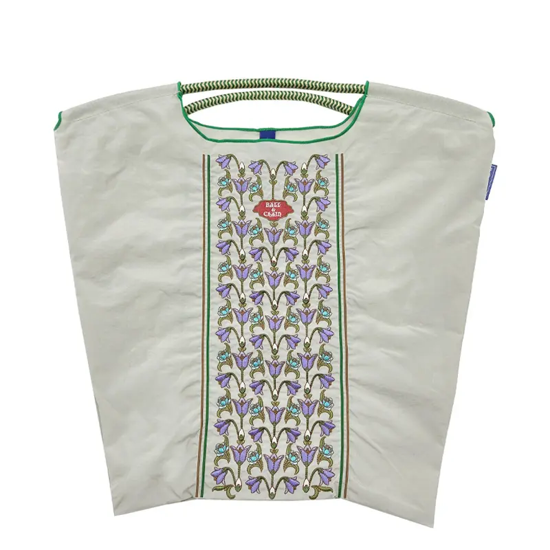 BALL＆CHAIN ボールアンドチェーン FLOWER LINE Ⅱ(フラワーライン) エコバッグ (M) (L) グレー M