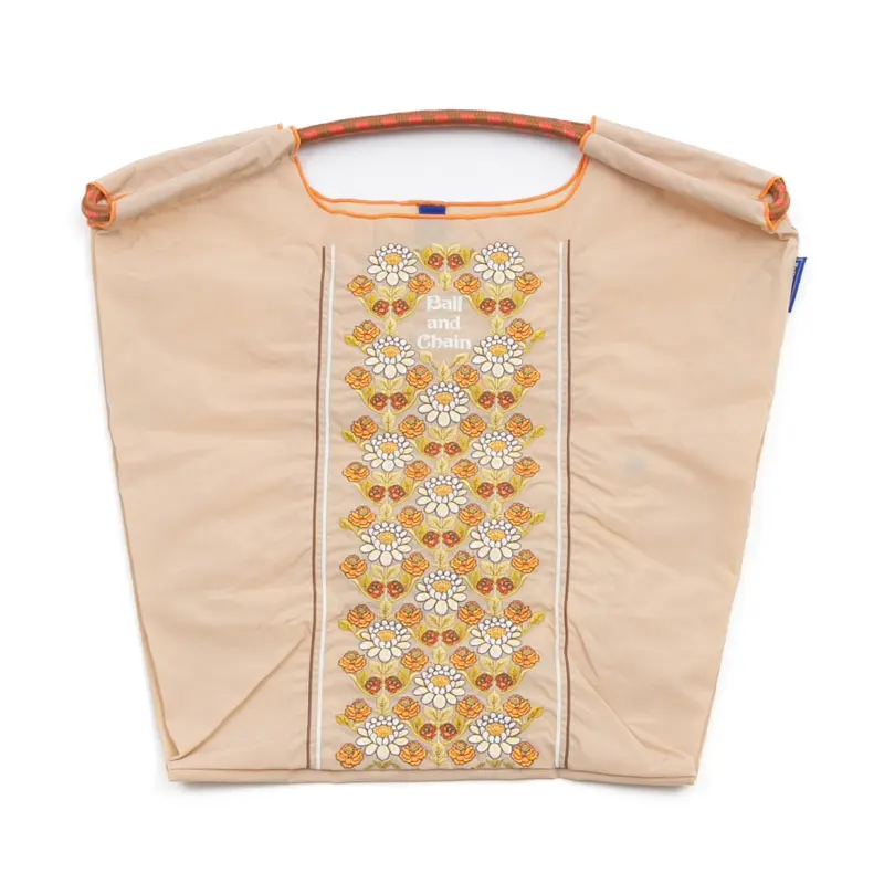 BALL＆CHAIN ボールアンドチェーン FLOWER LINE(フラワーライン) エコバッグ (M) (L) ベージュ M