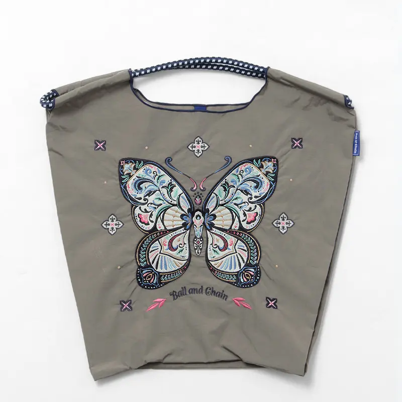 BALL＆CHAIN ボールアンドチェーン Papillon（パピヨン) エコバッグ (M) (L) グレー M