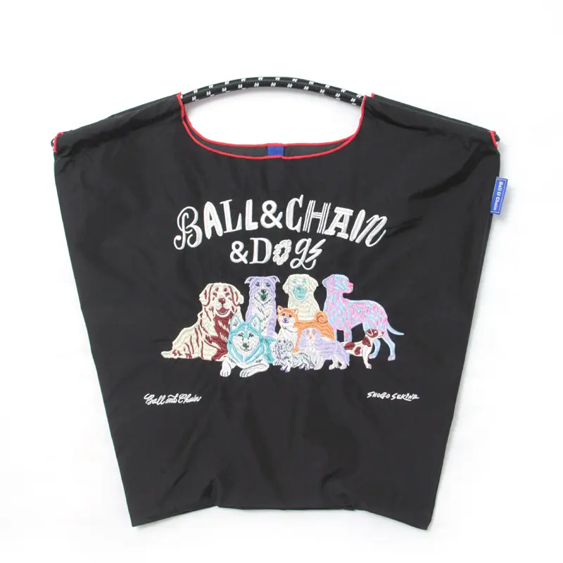 BALL＆CHAIN ボールアンドチェーン SHOGO SEKINE（ショウゴセキネ） Ball&Chain&Dog エコバッグ (M) (L) BLACK M