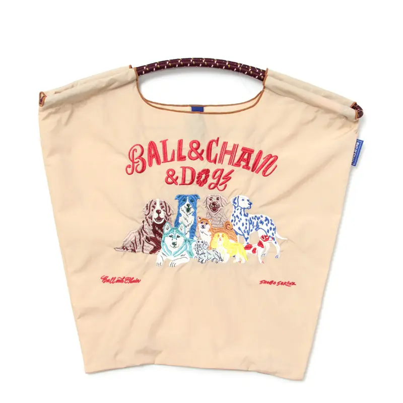 BALL＆CHAIN ボールアンドチェーン SHOGO SEKINE（ショウゴセキネ） Ball&Chain&Dog エコバッグ (M) (L) S.BEIGE M