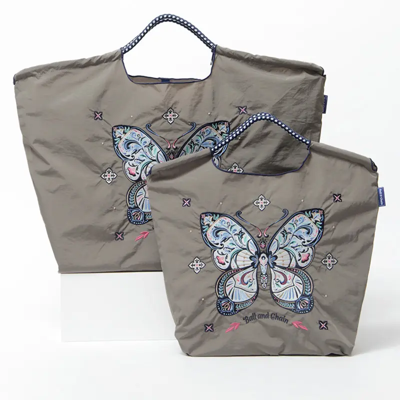 BALL＆CHAIN ボールアンドチェーン Papillon（パピヨン) エコバッグ (M) (L) グレー
