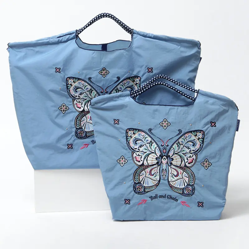 BALL＆CHAIN ボールアンドチェーン Papillon（パピヨン) エコバッグ (M) (L) ゼニスブルー