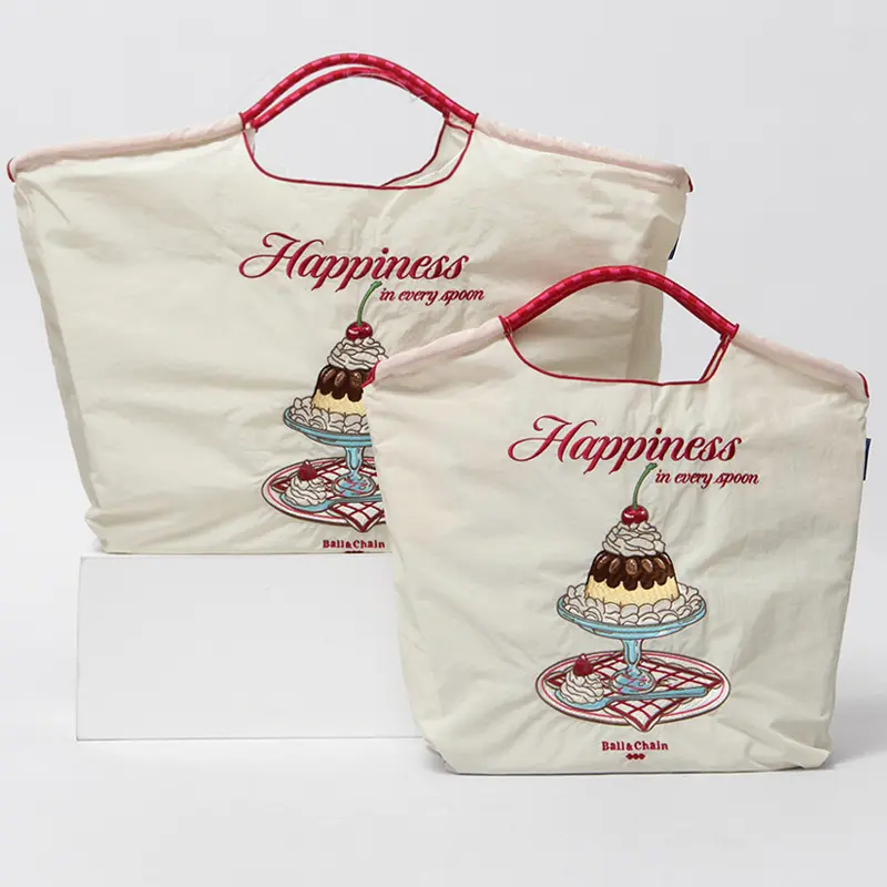 BALL＆CHAIN ボールアンドチェーン Pudding（プディング) エコバッグ (M) (L) アイボリー