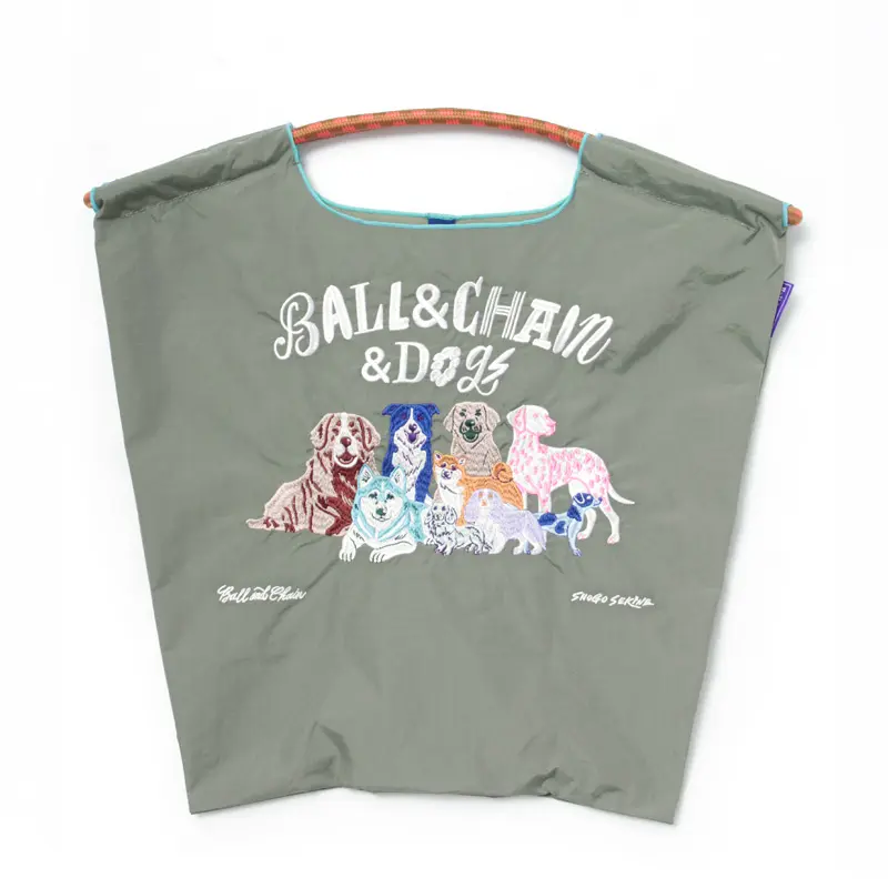 SHOGO SEKINE（ショウゴセキネ） Ball&Chain&Dog エコバッグ (M) MS.GRAY