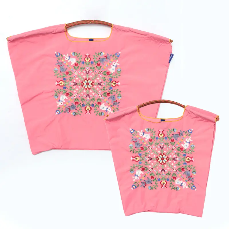 BALL＆CHAIN ボールアンドチェーン WITH FLOWER（ウィズフラワー） エコバッグ (M) (L) ライトピンク