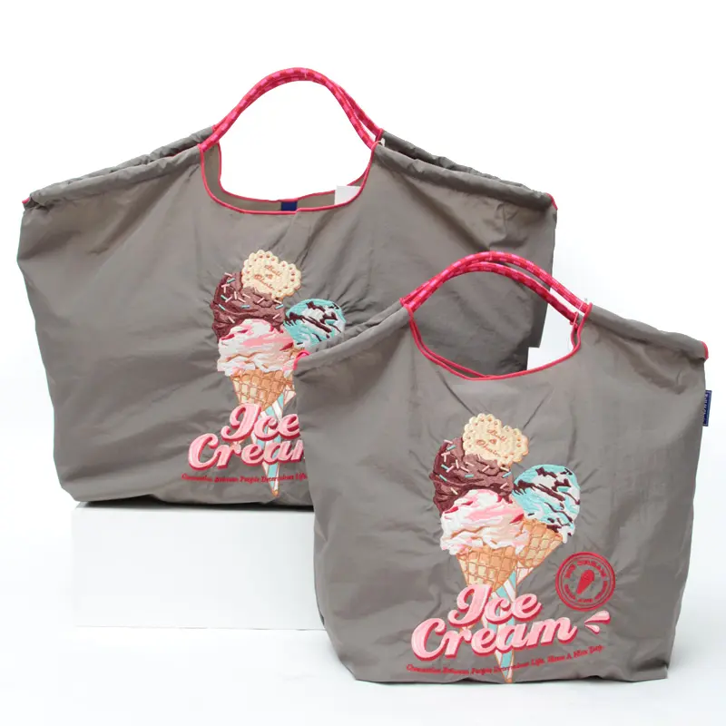 BALL＆CHAIN ボールアンドチェーン ICE CREAM(アイスクリーム) エコバッグ (M) (L) グレー