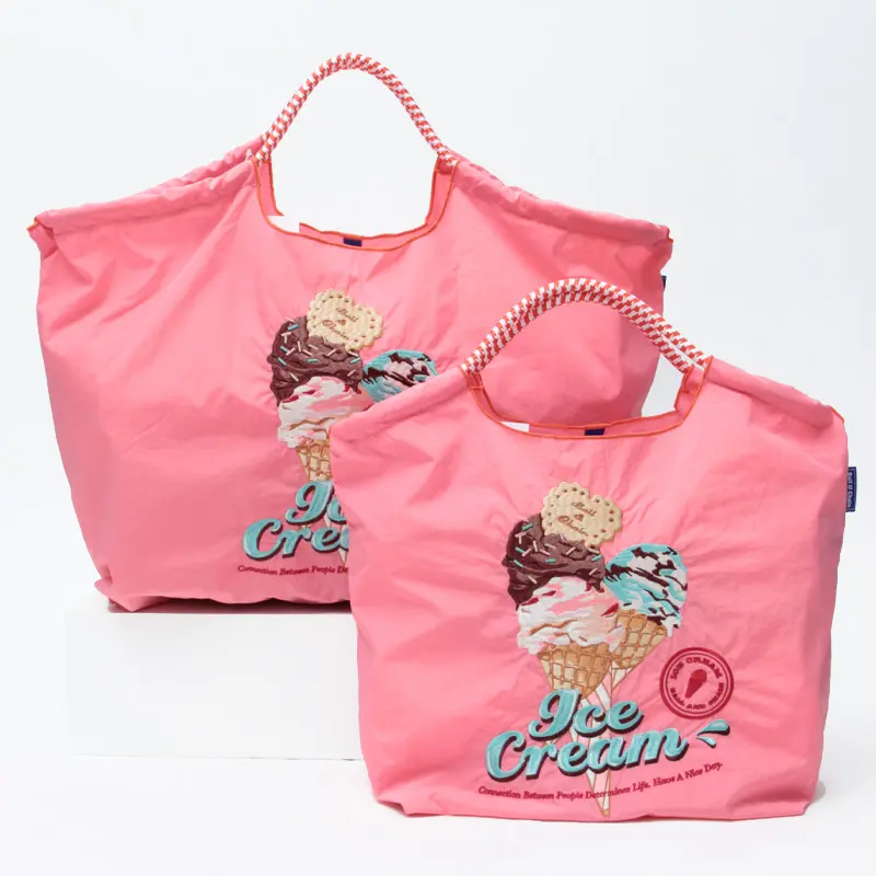 BALL＆CHAIN ボールアンドチェーン ICE CREAM(アイスクリーム) エコバッグ (M) (L) ピンク