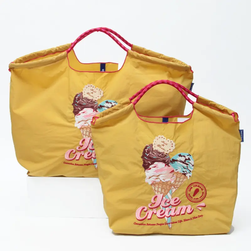 BALL＆CHAIN ボールアンドチェーン ICE CREAM(アイスクリーム) エコバッグ (M) (L) イエロー