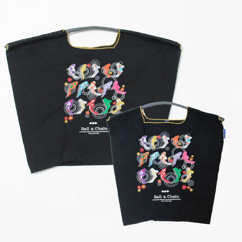 BALL＆CHAIN ボールアンドチェーン KOI (コイ) エコバッグ (M) (L) ブラック