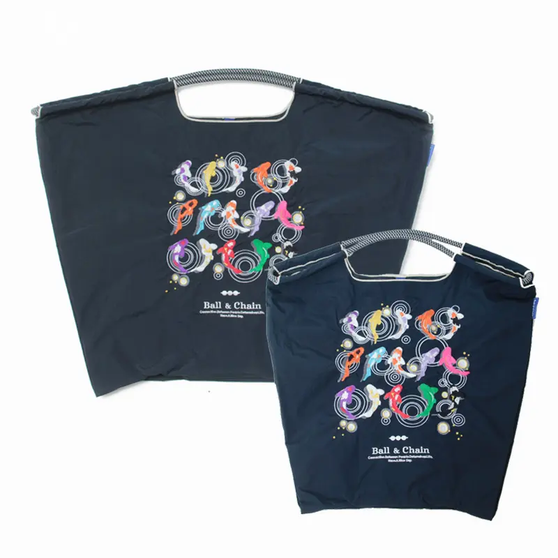 BALL＆CHAIN ボールアンドチェーン KOI (コイ) エコバッグ (M) (L) ネイビー