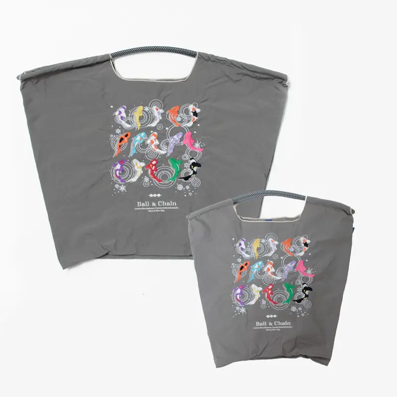 BALL＆CHAIN ボールアンドチェーン KOI (コイ) エコバッグ (M) (L) グレー