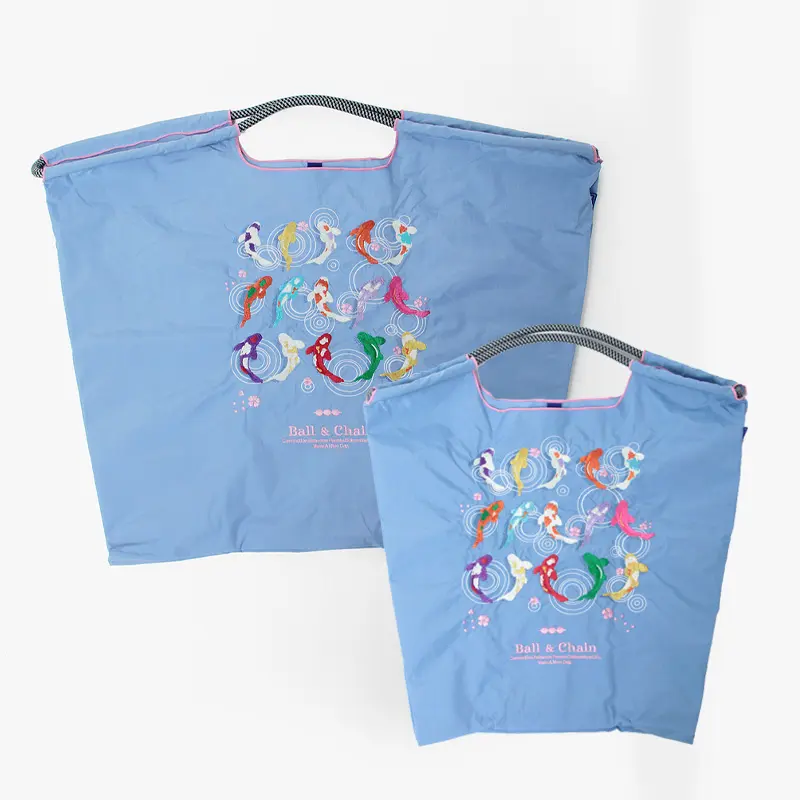 BALL＆CHAIN ボールアンドチェーン KOI (コイ) エコバッグ (M) (L) ブルー