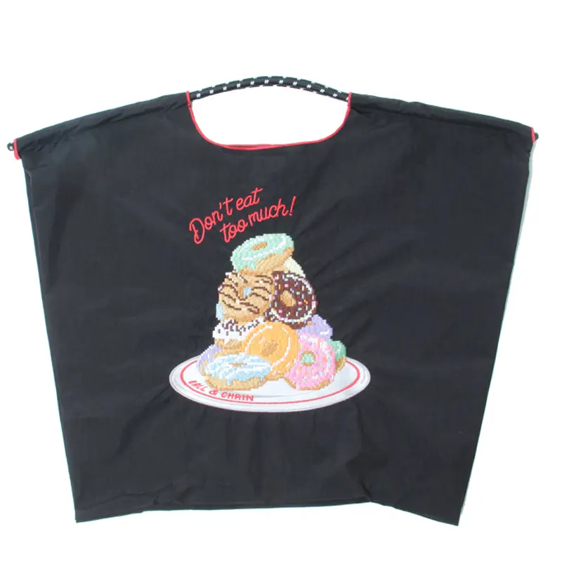 Dot Donut(ドットドーナツ) エコバッグ (M) (L) ブラック