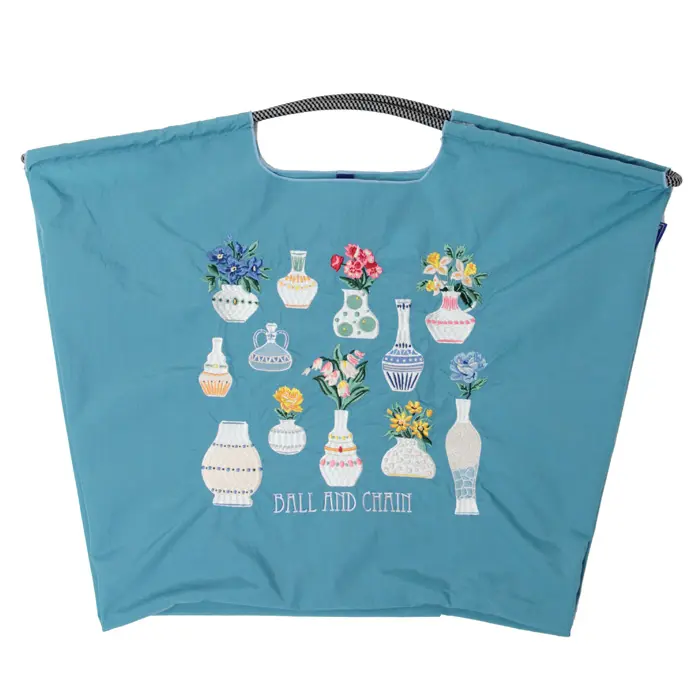BALL＆CHAIN ボールアンドチェーン Flower Vase(フラワーベース) エコバッグ (M) (L) ターコイズ L