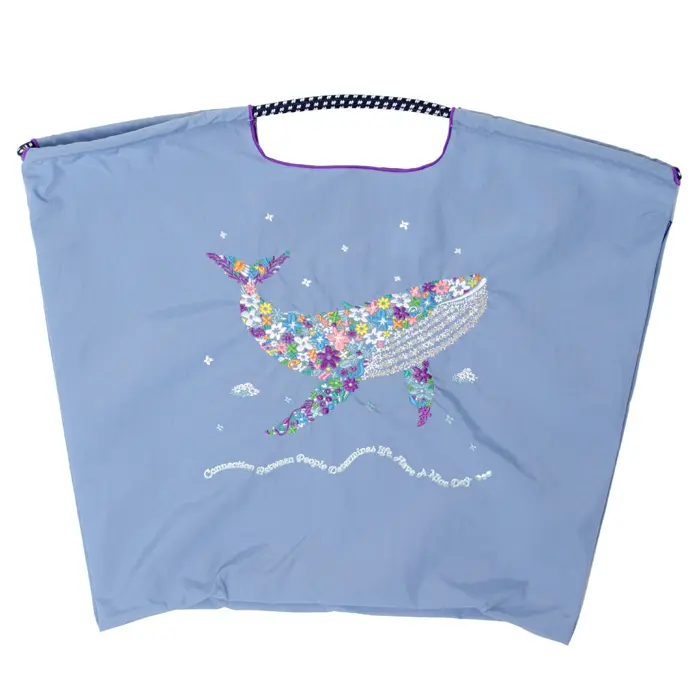 BALL＆CHAIN ボールアンドチェーン Flower Whale(フラワーホエール) エコバッグ (M) (L) ゼニスブルー L