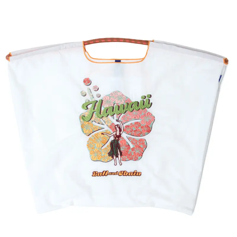 BALL＆CHAIN ボールアンドチェーン HAWAII(ハワイ) エコバッグ (M) (L) ホワイト L