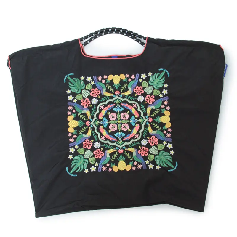 BALL＆CHAIN ボールアンドチェーン Hawaiian Bandana (ハワイアンバンダナ) エコバッグ (M) (L) ブラック L