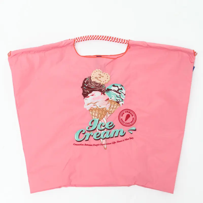 BALL＆CHAIN ボールアンドチェーン ICE CREAM(アイスクリーム) エコバッグ (M) (L) ピンク L