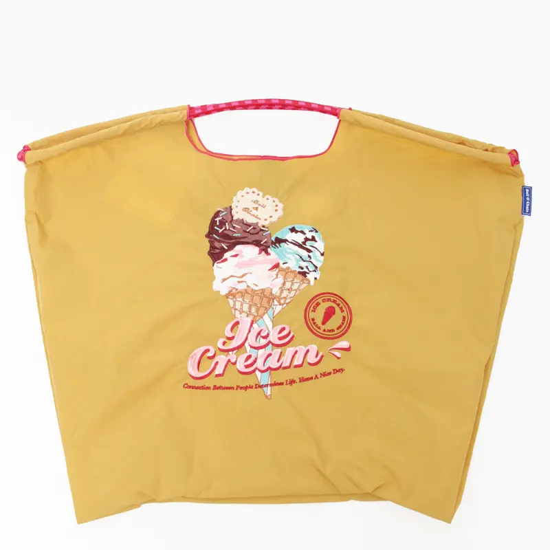 BALL＆CHAIN ボールアンドチェーン ICE CREAM(アイスクリーム) エコバッグ (M) (L) イエロー L