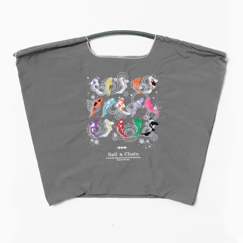 BALL＆CHAIN ボールアンドチェーン KOI (コイ) エコバッグ (M) (L) グレー L