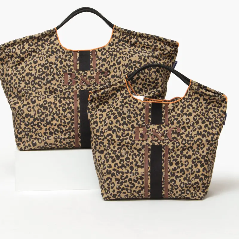 BALL＆CHAIN ボールアンドチェーン LEOPARD LINE(レオパードライン) エコバッグ (M) (L) ベージュ