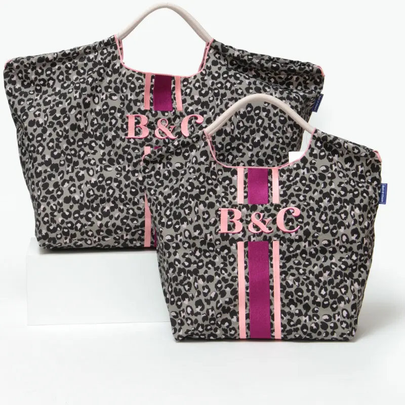 BALL＆CHAIN ボールアンドチェーン LEOPARD LINE(レオパードライン) エコバッグ (M) (L) グレー