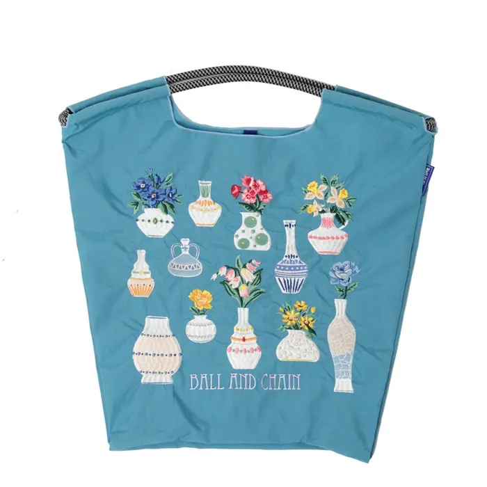 BALL＆CHAIN ボールアンドチェーン Flower Vase(フラワーベース) エコバッグ (M) (L) ターコイズ M