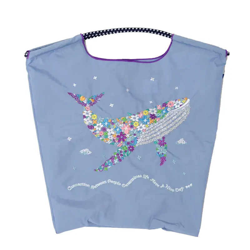 BALL＆CHAIN ボールアンドチェーン Flower Whale(フラワーホエール) エコバッグ (M) (L) ゼニスブルー M