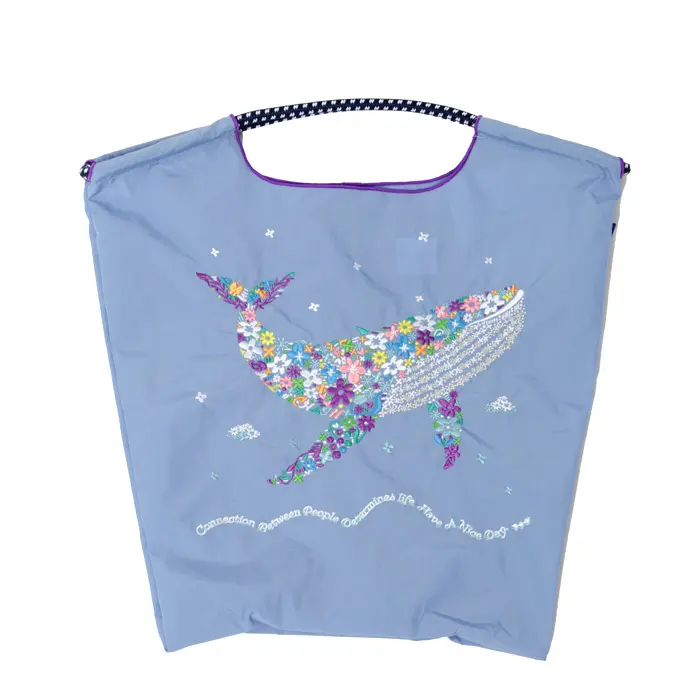 BALL＆CHAIN ボールアンドチェーン Flower Whale(フラワーホエール) エコバッグ (M) (L) ゼニスブルー M