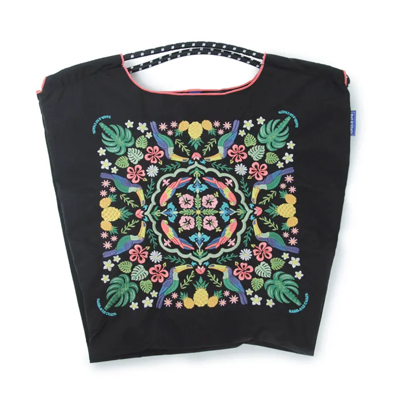 BALL＆CHAIN ボールアンドチェーン Hawaiian Bandana (ハワイアンバンダナ) エコバッグ (M) (L) ブラック M