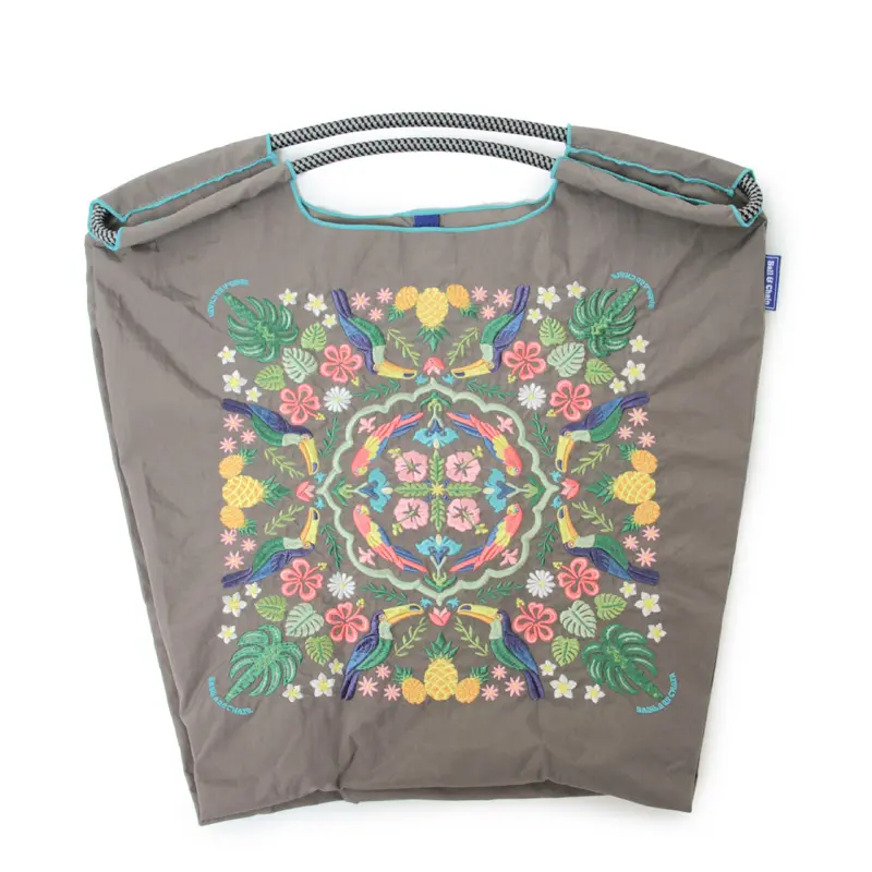 BALL＆CHAIN ボールアンドチェーン Hawaiian Bandana (ハワイアンバンダナ) エコバッグ (M) (L) グレー M