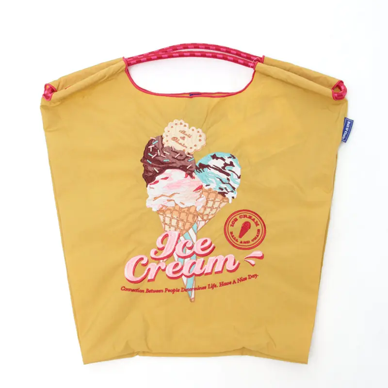 BALL＆CHAIN ボールアンドチェーン ICE CREAM(アイスクリーム) エコバッグ (M) (L) イエロー M