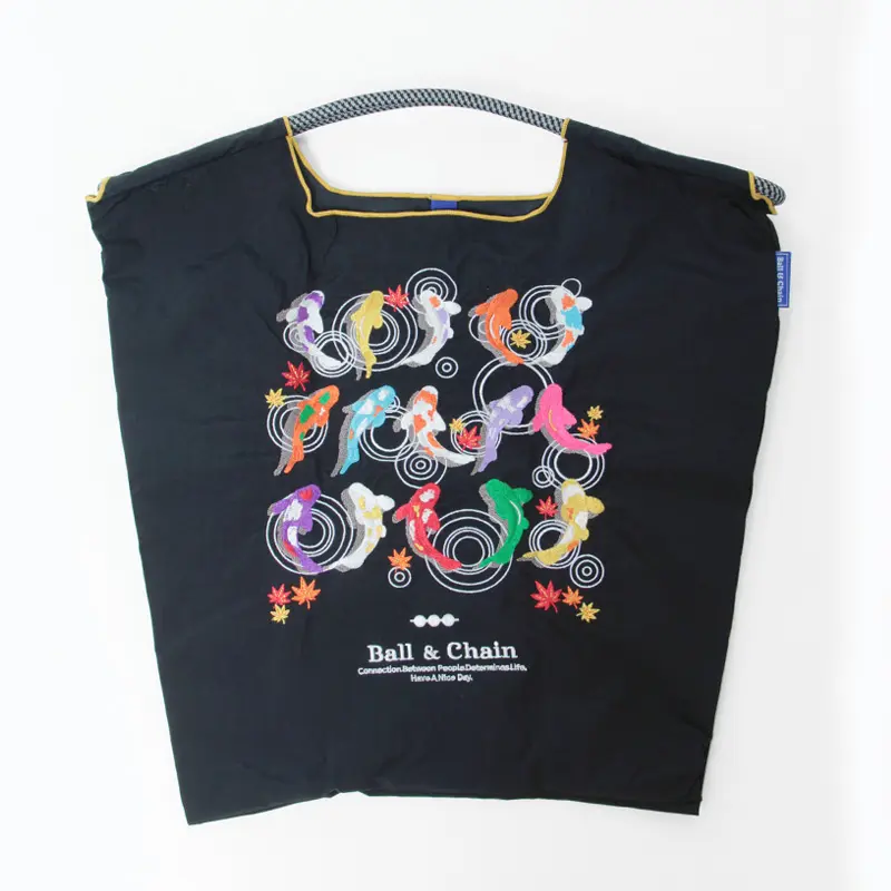 BALL＆CHAIN ボールアンドチェーン KOI (コイ) エコバッグ (M) (L) ブラック M