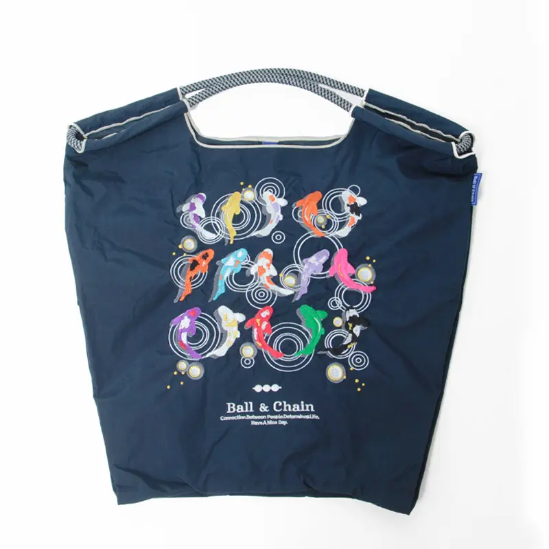 BALL＆CHAIN ボールアンドチェーン KOI (コイ) エコバッグ (M) (L) ネイビー M