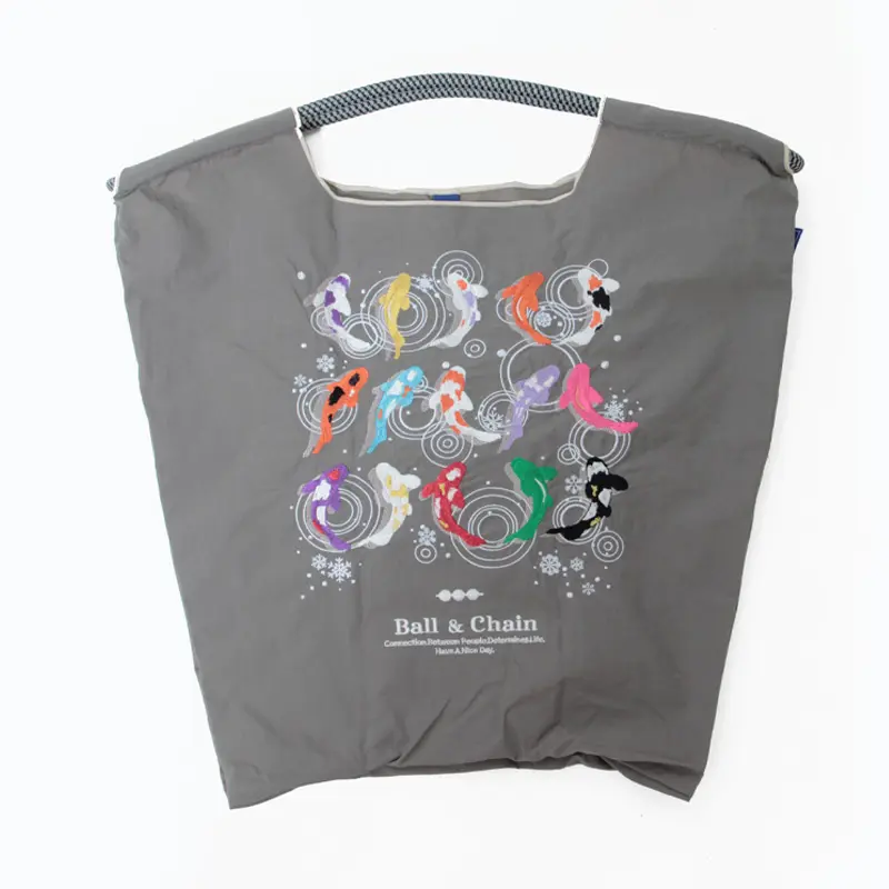BALL＆CHAIN ボールアンドチェーン KOI (コイ) エコバッグ (M) (L) グレー M