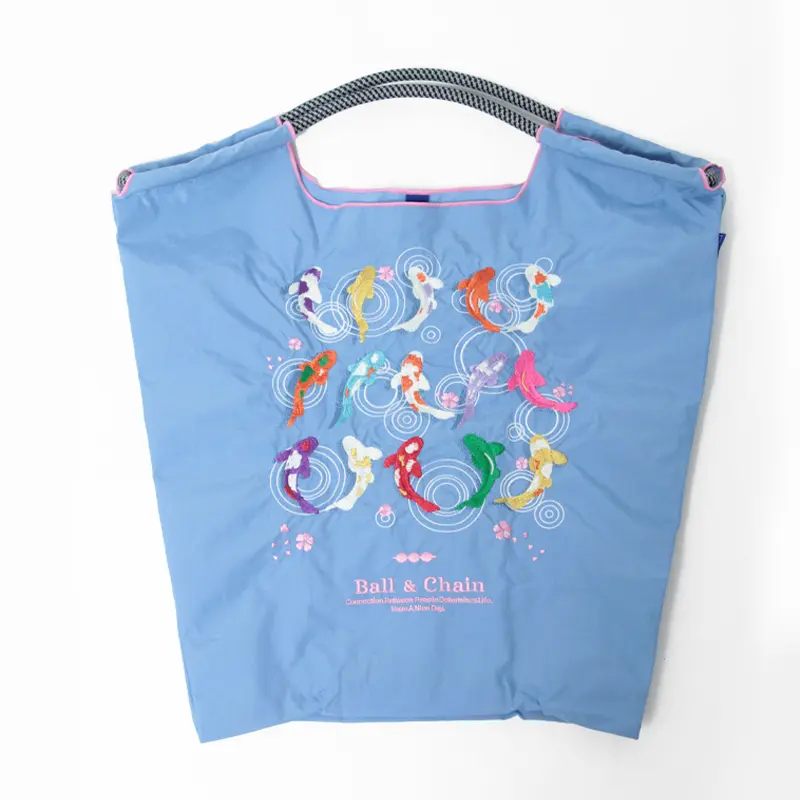 BALL＆CHAIN ボールアンドチェーン KOI (コイ) エコバッグ (M) (L) ブルー M